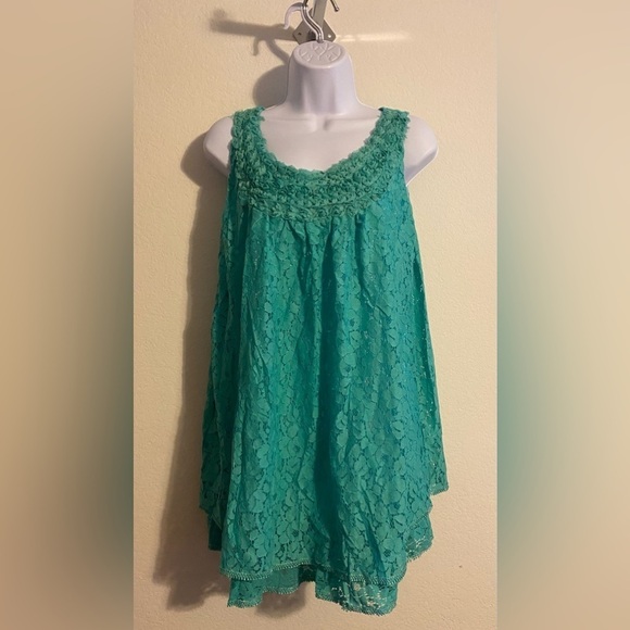 None Tops - ✨NEW✨ mint green lace tunic length top